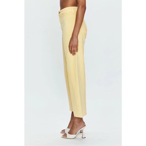 Penny Ankle Pintuck High Rise Wide Leg - Buttercup - Picture 4 of 14